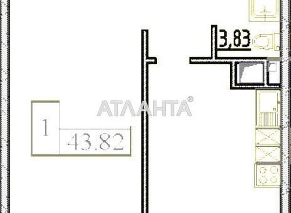 1-комнатная квартира по адресу ул. Жемчужная (площадь 43,8 м²) - Atlanta.ua - фото 15