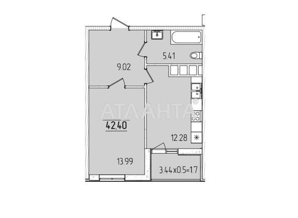 1-кімнатна квартира за адресою вул. Краснова (площа 42,4 м²) - Atlanta.ua - фото 17
