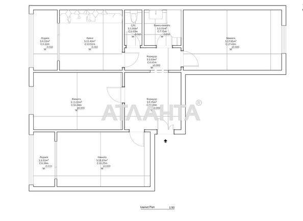 3-комнатная квартира по адресу Григоренко пр. (площадь 97,5 м²) - Atlanta.ua - фото 25