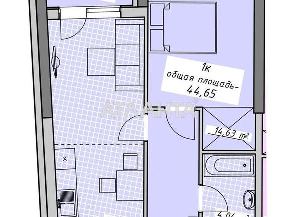 1-room apartment apartment by the address st. Kurortnyy per (area 44,8 m²) - Atlanta.ua - photo 2