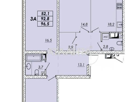 3-комнатная квартира по адресу ул. Прохоровская (площадь 96,5 м²) - Atlanta.ua - фото 2