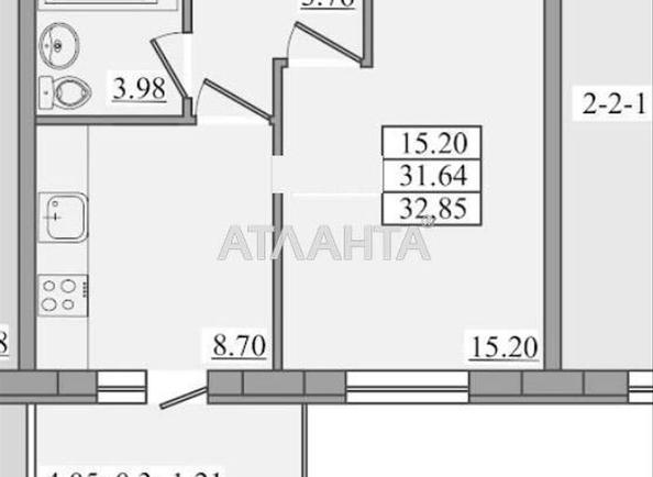 1-комнатная квартира по адресу Ванный пер. (площадь 33 м²) - Atlanta.ua - фото 17