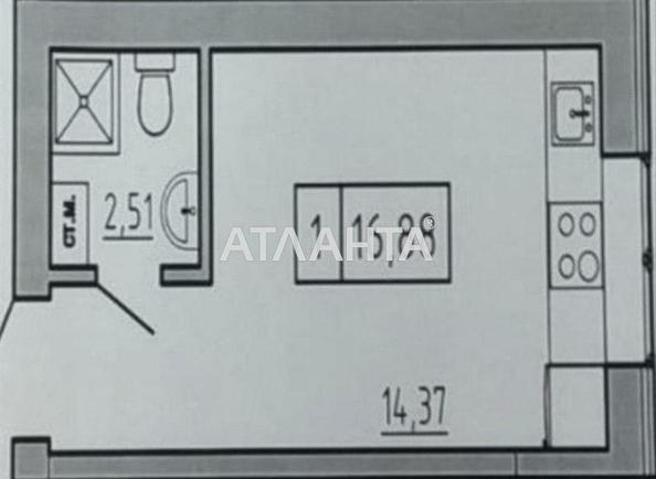 1-кімнатна квартира за адресою вул. Спрейсу (площа 22 м²) - Atlanta.ua - фото 3
