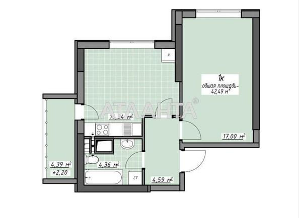 1-кімнатна квартира за адресою Глушко ак. Пр. (площа 42,5 м²) - фото 11 1-кімнатна квартира за адресою Глушко ак. Пр. (площа 42,5 м²) - Atlanta.ua - фото 11