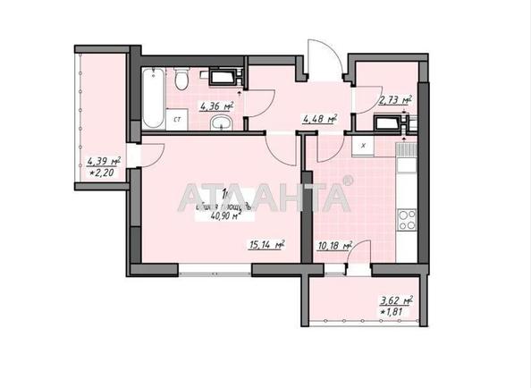 1-room apartment apartment by the address st. Glushko ak pr Dimitrova pr (area 40,9 m²) - Atlanta.ua - photo 13