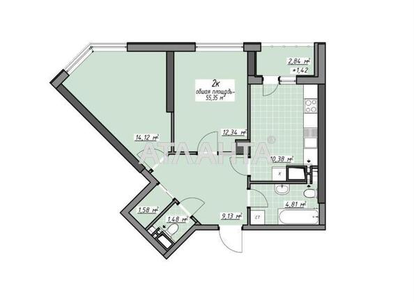 2-кімнатна квартира за адресою Глушко ак. Пр. (площа 55,4 м²) - Atlanta.ua - фото 14