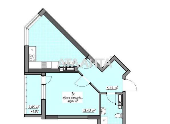 1-room apartment apartment by the address st. Glushko ak pr Dimitrova pr (area 40,1 m²) - Atlanta.ua - photo 14