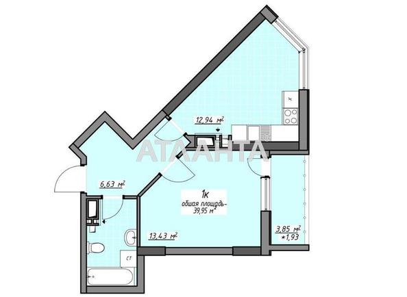 1-room apartment apartment by the address st. Glushko ak pr Dimitrova pr (area 40,0 m²) - Atlanta.ua - photo 9