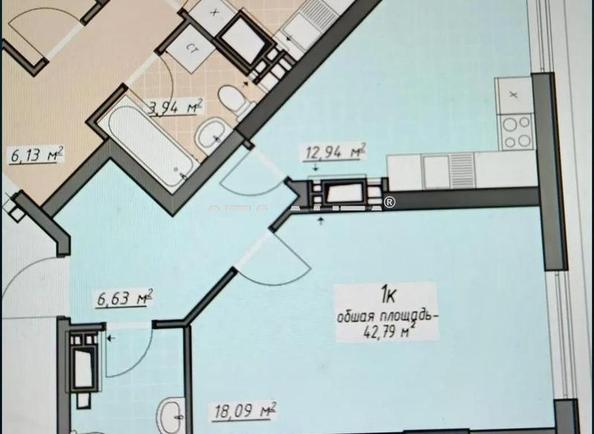 1-комнатная квартира по адресу Глушко ак. Пр. (площадь 42,2 м²) - Atlanta.ua - фото 2