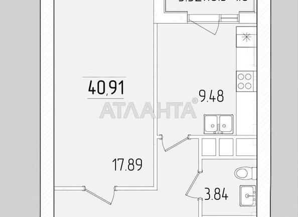 1-room apartment apartment by the address st. Krasnova (area 40,9 m²) - Atlanta.ua - photo 9