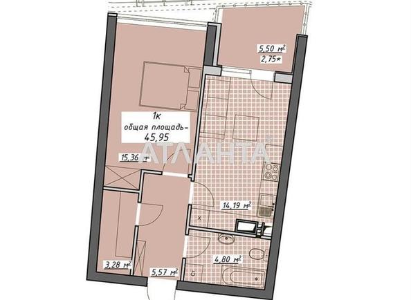 1-кімнатна квартира за адресою Курортний пров. (площа 46,0 м²) - Atlanta.ua - фото 2