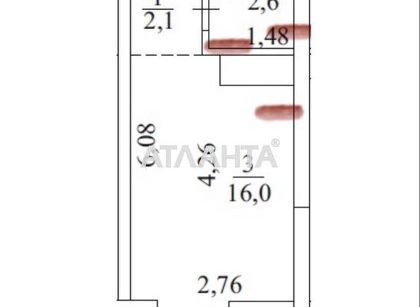 1-кімнатна квартира за адресою вул. Пішонівська (площа 22 м²) - Atlanta.ua - фото 2