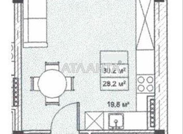 1-комнатная квартира по адресу ул. Бочарова ген. (площадь 25,9 м²) - Atlanta.ua - фото 2