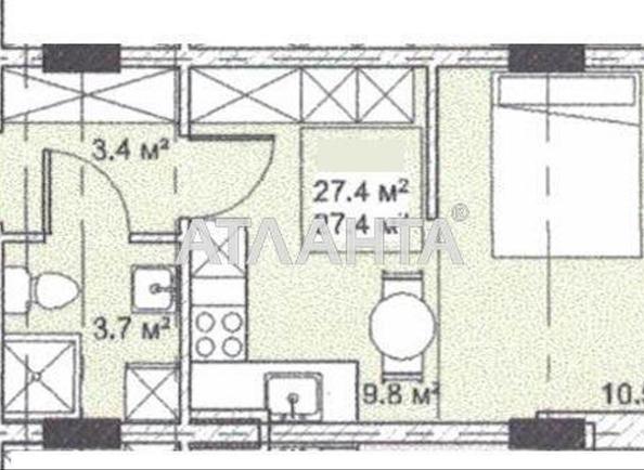 1-кімнатна квартира за адресою вул. Бочарова ген. (площа 27,8 м²) - Atlanta.ua - фото 2