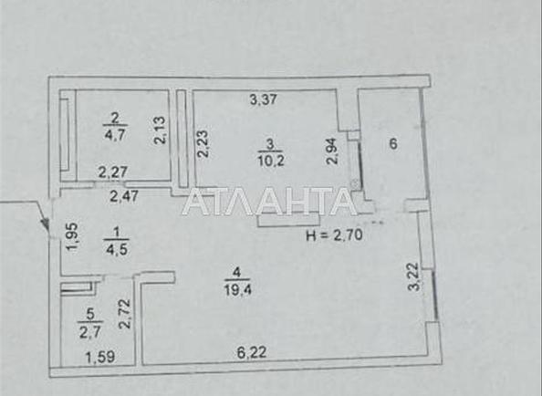 1-комнатная квартира по адресу ул. Высоцкого (площадь 43 м²) - Atlanta.ua - фото 4