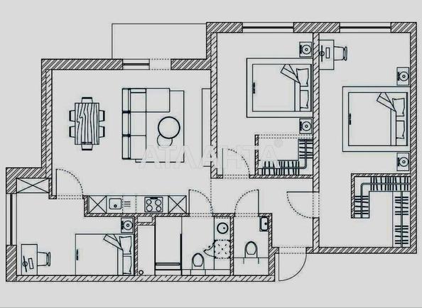 3-rooms apartment apartment by the address st. Genuezskaya (area 89 m²) - Atlanta.ua - photo 7