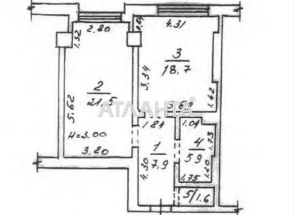 1-room apartment apartment by the address st. Frantsuzskiy bul Proletarskiy bul (area 56,6 m²) - Atlanta.ua - фото 12