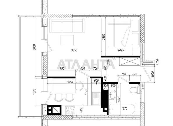 1-комнатная квартира по адресу ул. Пишоновская (площадь 41,2 м²) - Atlanta.ua - фото 11