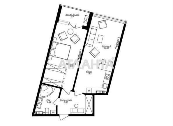 1-комнатная квартира по адресу Французский бул. (площадь 47 м²) - Atlanta.ua - фото 7