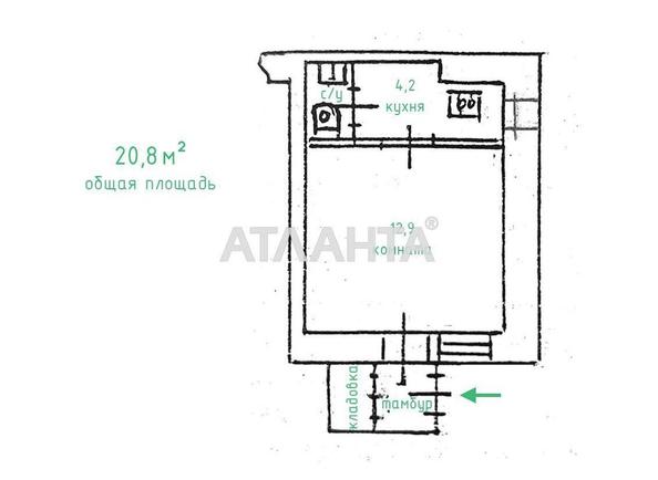 1-room apartment apartment by the address st. Uspenskaya Chicherina (area 21 m²) - Atlanta.ua - photo 9