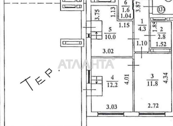 1-комнатная квартира по адресу Донского Дмитрия пер. (площадь 57,6 м²) - Atlanta.ua - фото 14