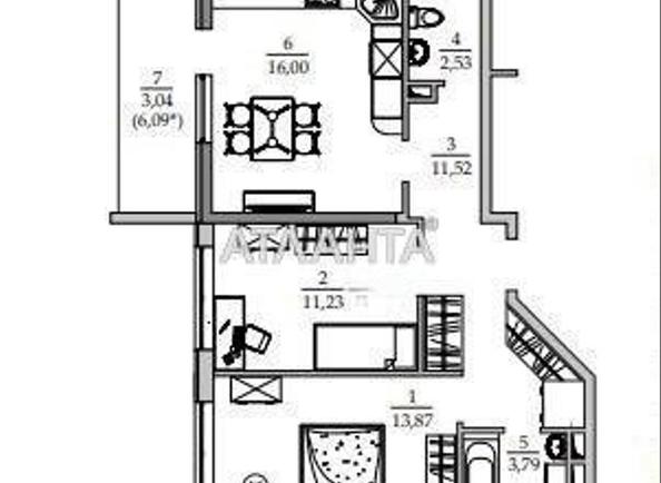 2-rooms apartment apartment by the address st. Vilyamsa ak (area 63,6 m²) - photo 17 2-rooms apartment apartment by the address st. Vilyamsa ak (area 63,6 m²) - Atlanta.ua - photo 17