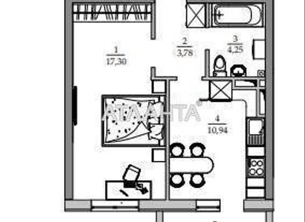 1-кімнатна квартира за адресою вул. Вільямса ак. (площа 38,8 м²) - фото 13 1-кімнатна квартира за адресою вул. Вільямса ак. (площа 38,8 м²) - Atlanta.ua - фото 13