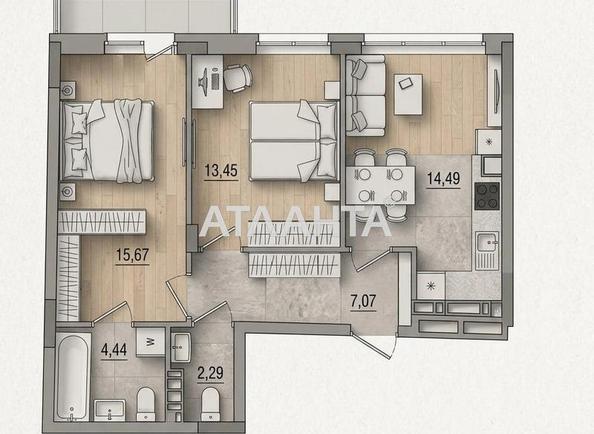 2-комнатная квартира по адресу ул. Келецкая (площадь 59,3 м²) - imageAlt 8 2-комнатная квартира по адресу ул. Келецкая (площадь 59,3 м²) - Atlanta.ua - imageAlt 8