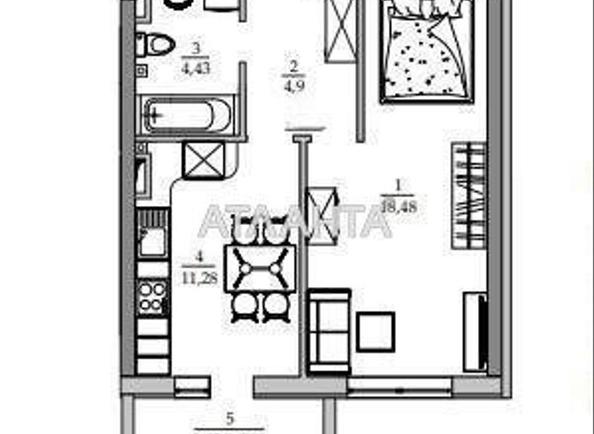 1-кімнатна квартира за адресою вул. Вільямса ак. (площа 41,5 м²) - фото 14 1-кімнатна квартира за адресою вул. Вільямса ак. (площа 41,5 м²) - Atlanta.ua - фото 14