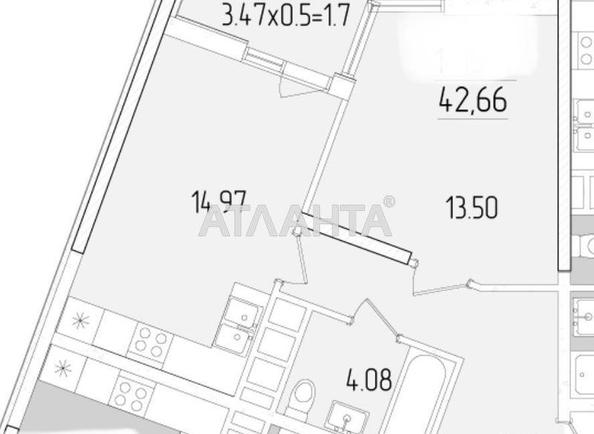 1-комнатная квартира по адресу ул. Краснова (площадь 42,6 м²) - Atlanta.ua - фото 11