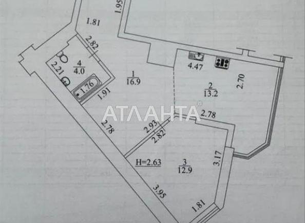 1-комнатная квартира по адресу Весенний переулок (площадь 47 м²) - Atlanta.ua - фото 8