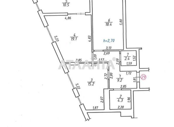2-комнатная квартира по адресу Хмельницкого Б. Ул. (площадь 79,1 м²) - Atlanta.ua - фото 8