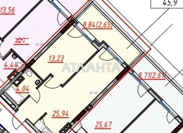 1-комнатная квартира по адресу Фонтанская дор. (площадь 45,9 м²) - Atlanta.ua - фото 2