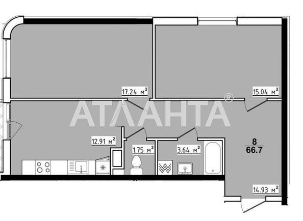 2-кімнатна квартира за адресою вул. Академіка Корольова (площа 66,7 м²) - Atlanta.ua - фото 6