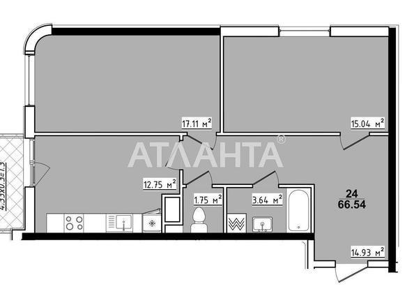 2-комнатная квартира по адресу ул. Королева ак. (площадь 66,5 м²) - Atlanta.ua - фото 6