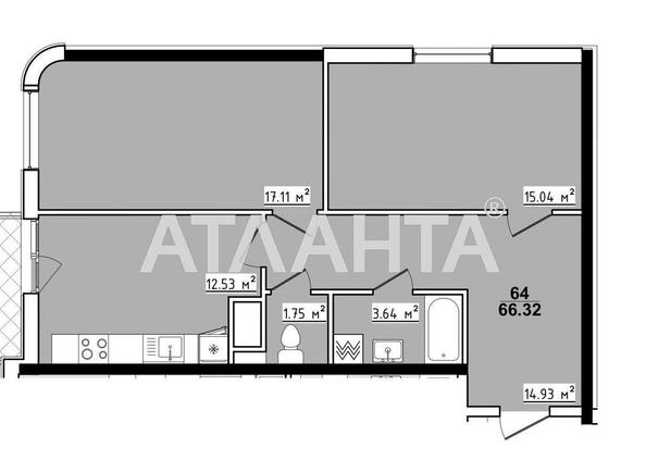2-rooms apartment apartment by the address st. Koroleva ak (area 66,3 m²) - Atlanta.ua