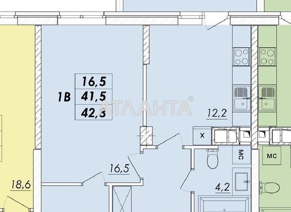 1-комнатная квартира по адресу Овидиопольская дор. (площадь 42,8 м²) - Atlanta.ua