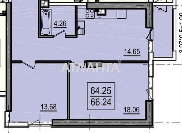 2-комнатная квартира по адресу ул. Дача Ковалевского (площадь 66 м²) - Atlanta.ua - фото 7