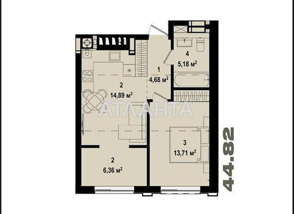 1-кімнатна квартира за адресою вул. Українська (площа 44,8 м²) - Atlanta.ua - фото 5