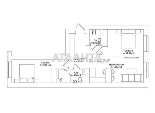 2-кімнатна квартира за адресою вул. Соборна (площа 56,7 м²) - Atlanta.ua - фото 5