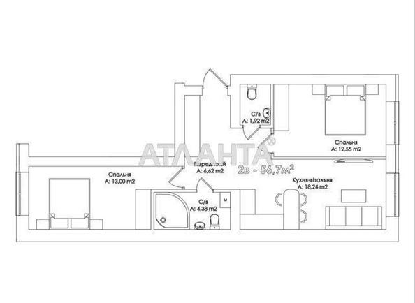 2-кімнатна квартира за адресою вул. Соборна (площа 56,7 м²) - Atlanta.ua - фото 5