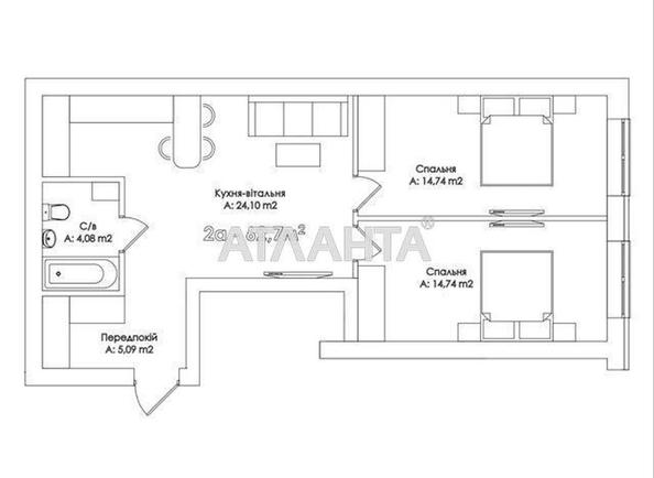 2-кімнатна квартира за адресою вул. Соборна (площа 62,7 м²) - Atlanta.ua - фото 5