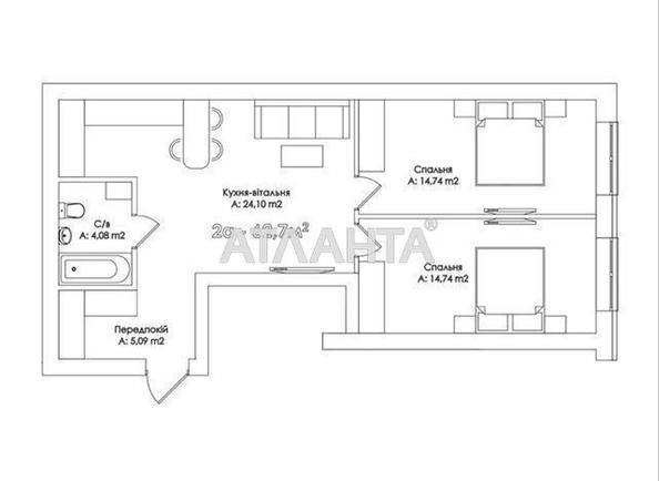 2-кімнатна квартира за адресою вул. Соборна (площа 62,7 м²) - Atlanta.ua - фото 5