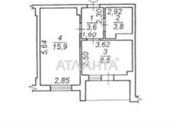1-кімнатна квартира за адресою вул. Торгова (площа 34,6 м²) - Atlanta.ua - фото 11