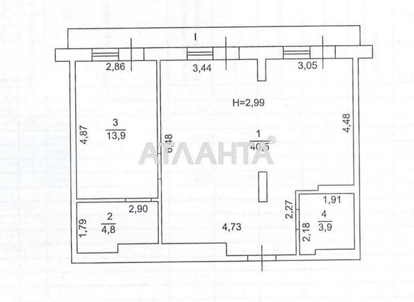 2-кімнатна квартира за адресою вул. Донського Дмитра (площа 65,3 м²) - Atlanta.ua - фото 14