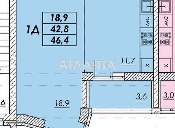 1-room apartment apartment by the address st. Prokhorovskaya Khvorostina (area 45,3 m²) - Atlanta.ua - photo 3