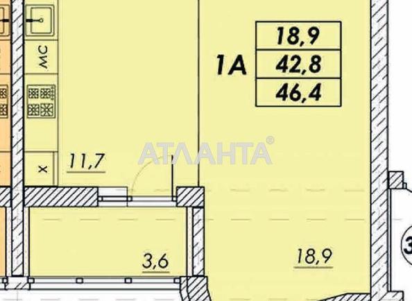1-комнатная квартира по адресу ул. Прохоровская (площадь 45,3 м²) - Atlanta.ua - фото 4