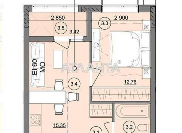 1-комнатная квартира по адресу ул. Сахарова (площадь 39,7 м²) - Atlanta.ua