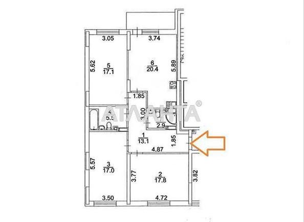 3-комнатная квартира по адресу (площадь 91 м²) - Atlanta.ua