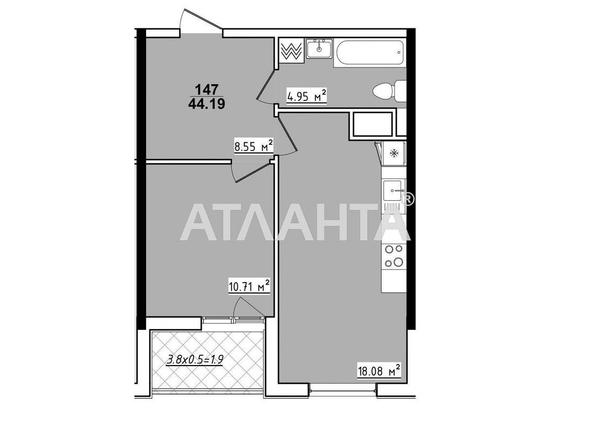 1-room apartment apartment by the address st. Koroleva ak (area 44,2 m²) - Atlanta.ua